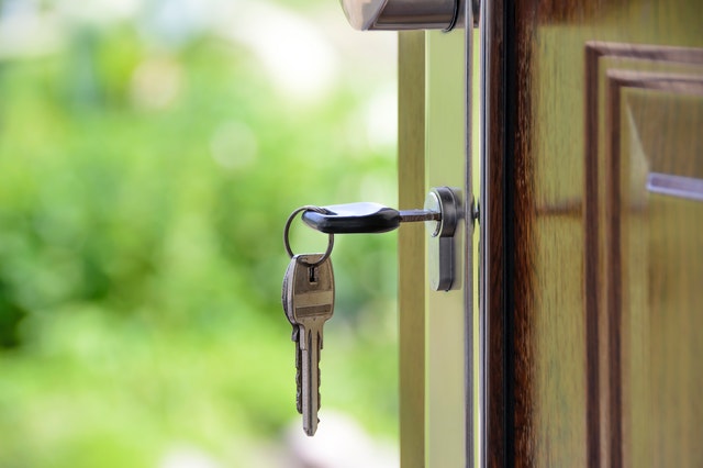 Keys in the front door